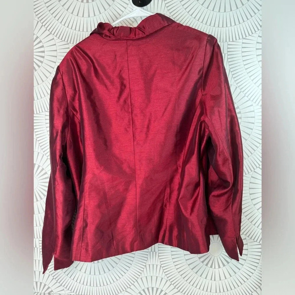 Lane Bryant Women’s Red Dress Blazer Size 26 One Button - Picture 4 of 5
